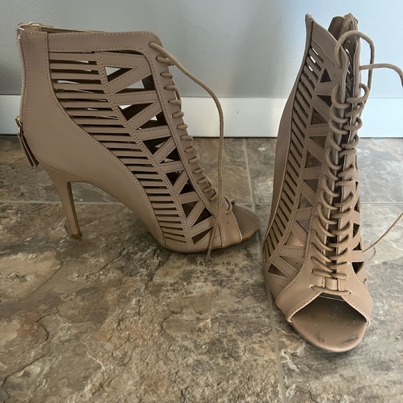 Shoes - Lace up Ankle High Heels